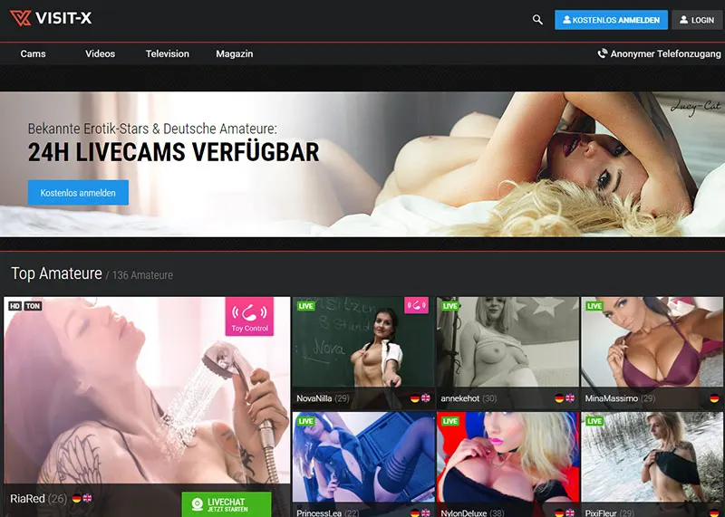 Visit-X ist für alle die noch mehr Sex live sehen wollen